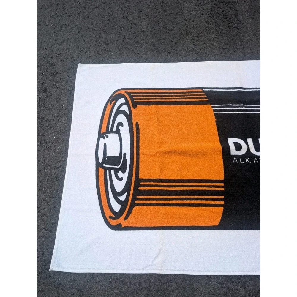 Vintage Duracell Battery Beach Bath Towel D- Cell Advertising 35